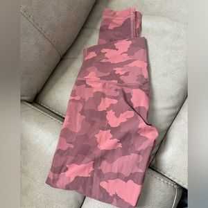 Pink Camo Lululemon Align leggings size 10